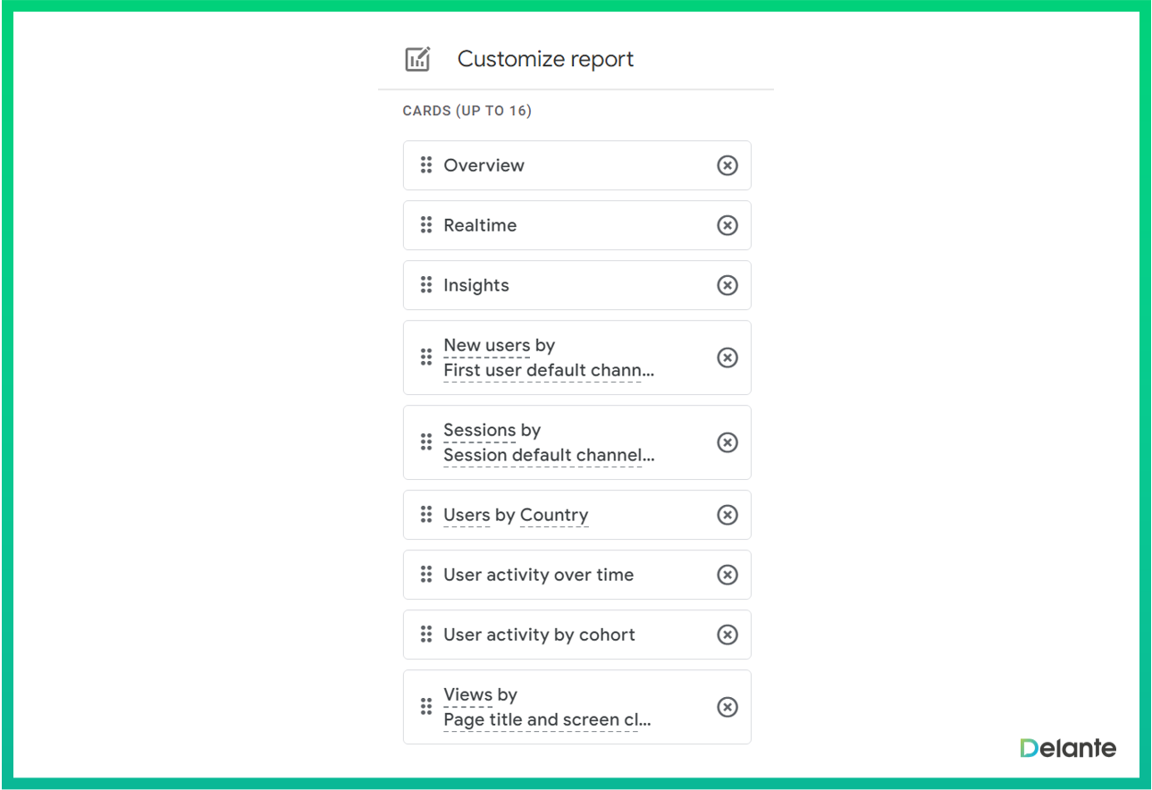 google analytics 4 interface customize report