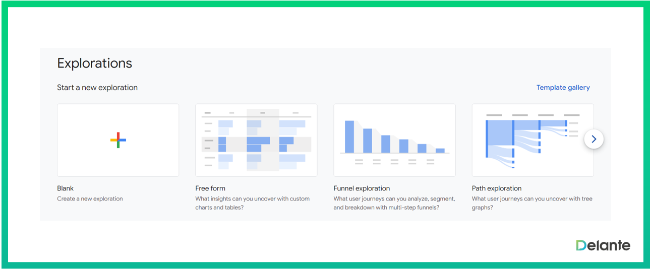 google analytics 4 navigation explorations