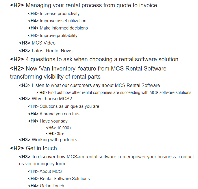 incorrect header structure seo case study