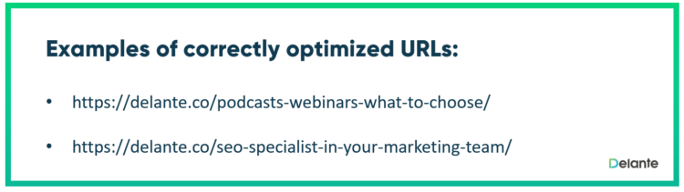 on page seo checklist url