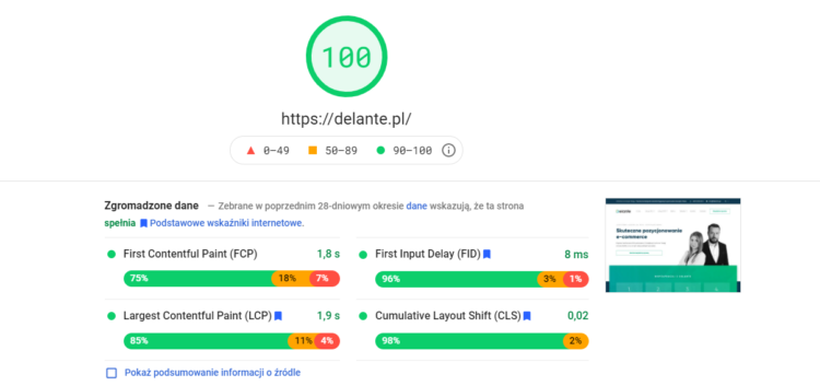 pagespeed insights test