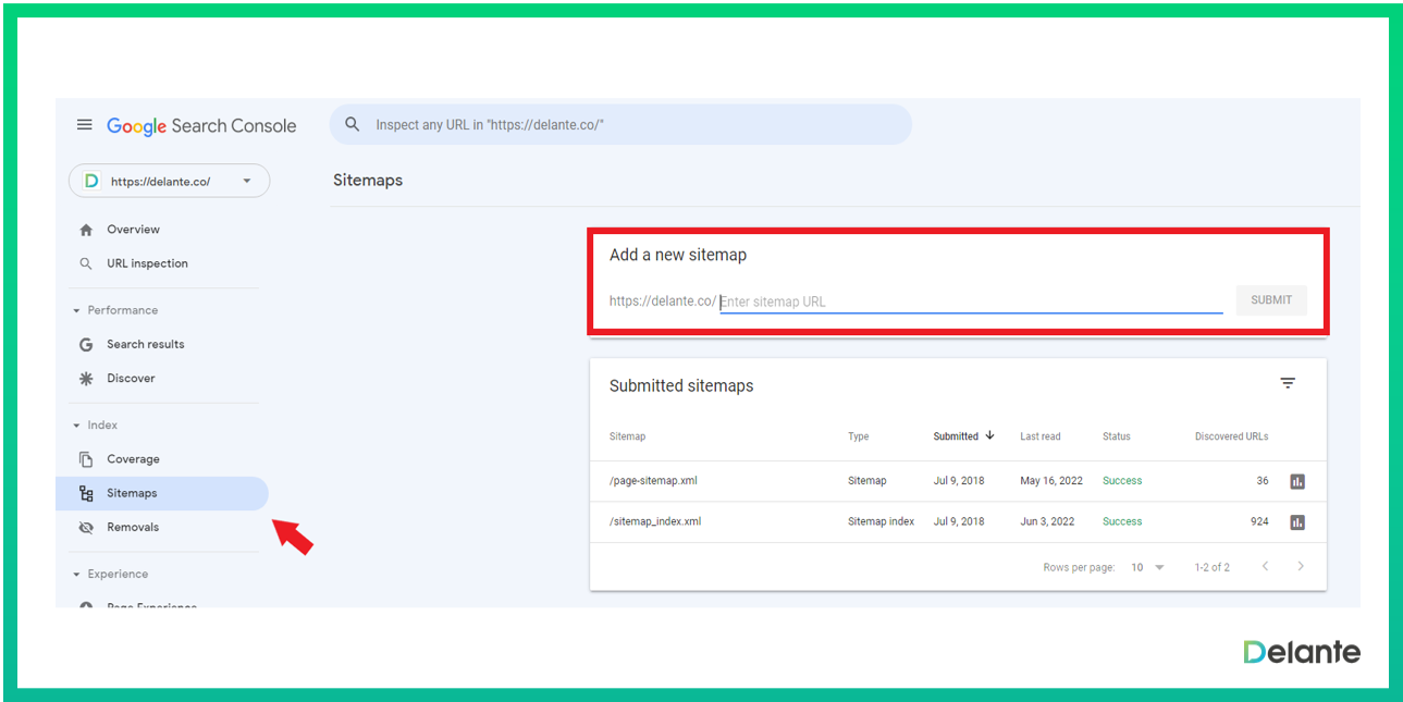 adding sitemap seo to google search console