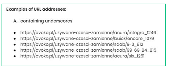 url addresses optimization 