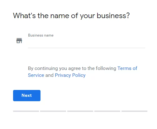 google my business listing company name